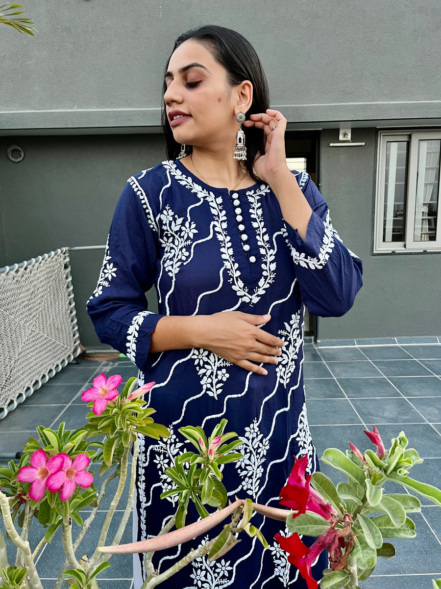 Premium Modal Chikankari Kurta