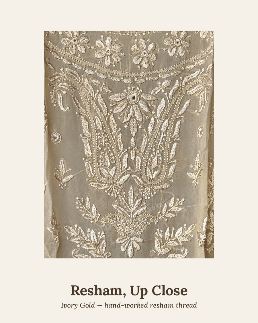 Ivory Noodle Strap Viscose Chikankari Short Kurti | Lucknowi – photo 2