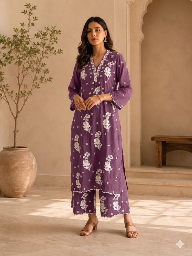 The Summer Kurta Set You'll Actually Rewear — Chikankari Modal in 6 Colours