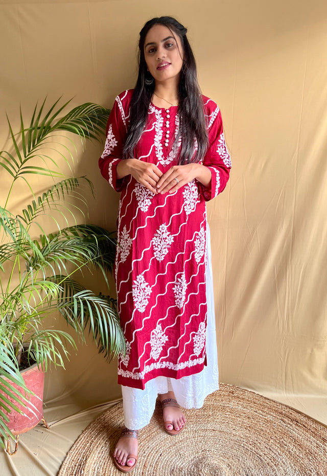 Premium Modal Chikankari Kurta