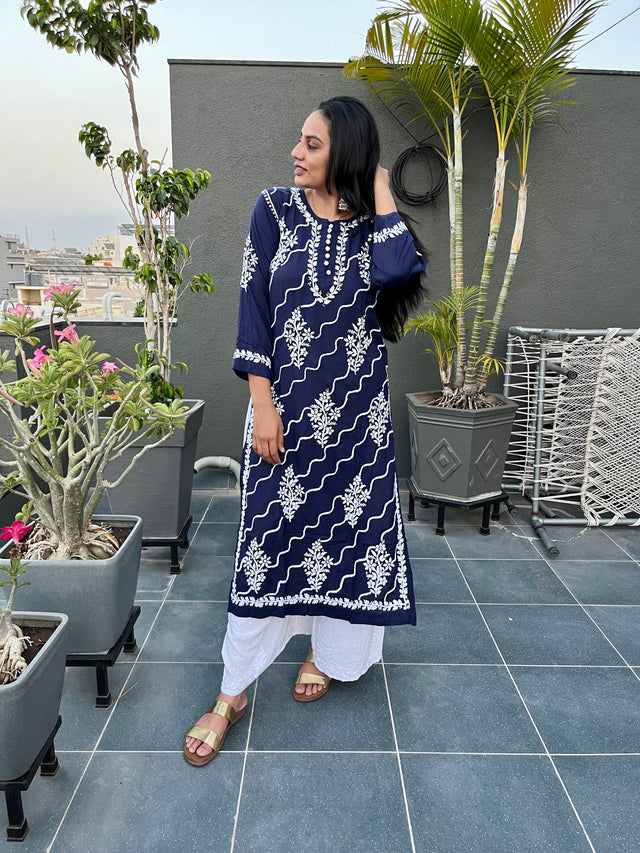 Premium Modal Chikankari Kurta