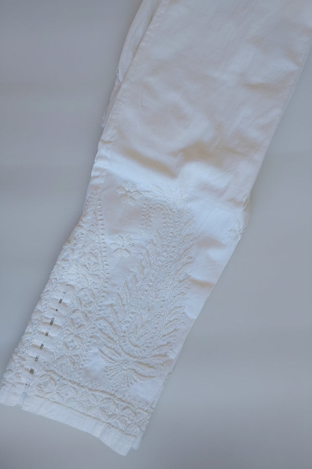 White Chikankari Pants
