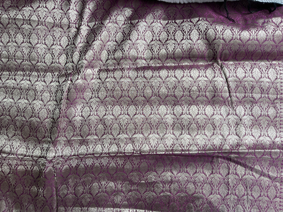 Wine Chanderi Chikankari Saree for Women – photo 5