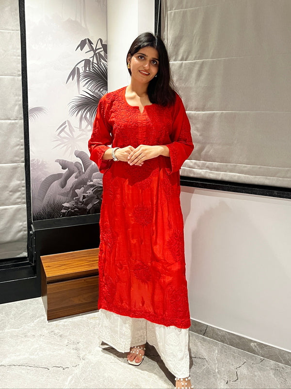 Long Chikankari Kurtas