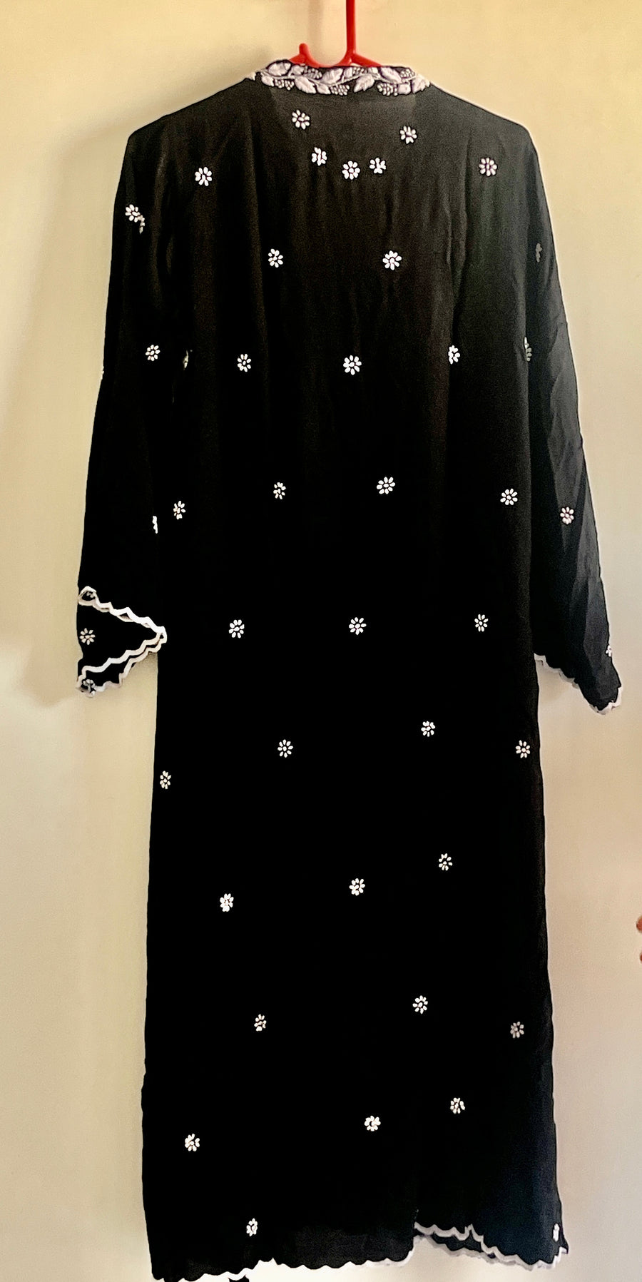 Navy Blue Modal Chikankari V-Neck Kurta Palazzo Set – photo 11